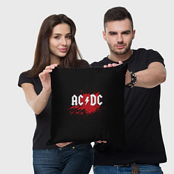 Подушка квадратная AC/DC: Red Spot, цвет: 3D-принт — фото 2