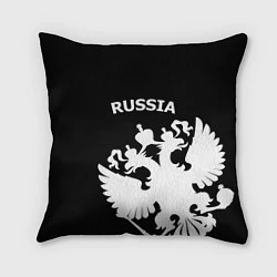 Подушка квадратная Russia: Black Edition, цвет: 3D-принт