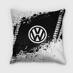 Подушка квадратная Volkswagen: Black Spray, цвет: 3D-принт