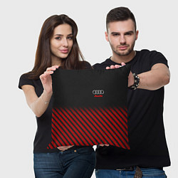 Подушка квадратная Audi: Red Lines, цвет: 3D-принт — фото 2
