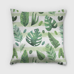 Подушка квадратная Тропические джунгли, цвет: 3D-принт