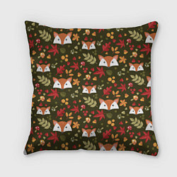 Подушка квадратная Осенние лисички