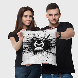 Подушка квадратная Mazda: Black Spray, цвет: 3D-принт — фото 2