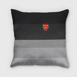 Подушка квадратная ФК Арсенал: Серый стиль, цвет: 3D-принт