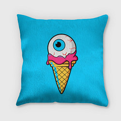 Подушка квадратная Мороженое с глазом, цвет: 3D-принт
