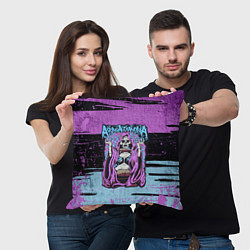 Подушка квадратная Asking Alexandria: Purple Death, цвет: 3D-принт — фото 2