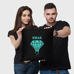 Подушка квадратная Swag diamond, цвет: 3D-принт — фото 2