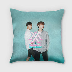 Подушка квадратная Shownu & Kihyun, цвет: 3D-принт