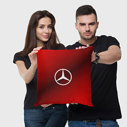 Подушка квадратная Mercedes: Red Carbon, цвет: 3D-принт — фото 2