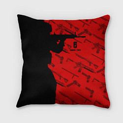 Подушка квадратная R6S: Red Soldier Style, цвет: 3D-принт