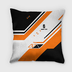 Подушка квадратная R6S: Asimov Orange Style, цвет: 3D-принт