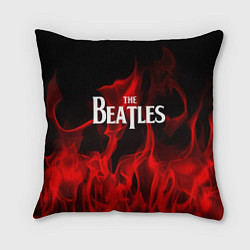 Подушка квадратная The Beatles: Red Flame, цвет: 3D-принт