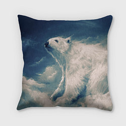 Подушка квадратная Полярный медведь, цвет: 3D-принт