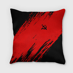 Подушка квадратная USSR: Red Patriot, цвет: 3D-принт