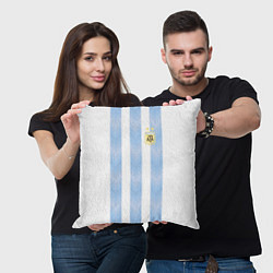Подушка квадратная Сборная Аргентины, цвет: 3D-принт — фото 2