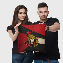 Подушка квадратная HC Ottawa Senators: Old Style, цвет: 3D-принт — фото 2