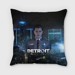 Подушка квадратная Detroit: Connor, цвет: 3D-принт
