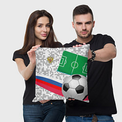 Подушка квадратная Русский футбол, цвет: 3D-принт — фото 2