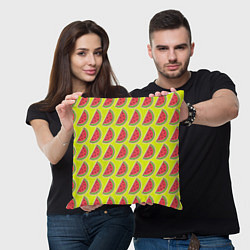 Подушка квадратная Арбузный микс, цвет: 3D-принт — фото 2