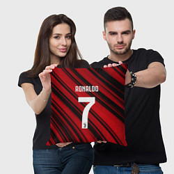 Подушка квадратная Ronaldo 7: Red Sport, цвет: 3D-принт — фото 2