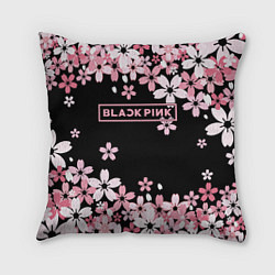 Подушка квадратная Black Pink: Pink Sakura