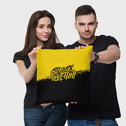 Подушка квадратная GLHF: Yellow Style, цвет: 3D-принт — фото 2