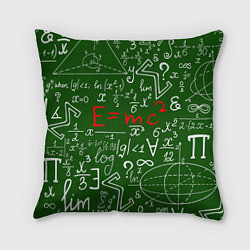 Подушка квадратная E=mc2: Green Style, цвет: 3D-принт