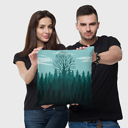 Подушка квадратная Firewatch Wood, цвет: 3D-принт — фото 2