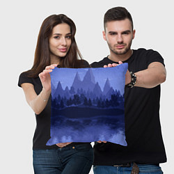 Подушка квадратная Firewatch Mountains, цвет: 3D-принт — фото 2