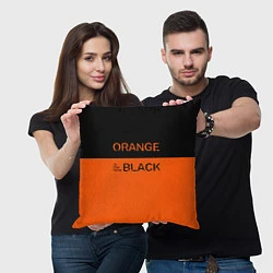 Подушка квадратная Orange Is the New Black, цвет: 3D-принт — фото 2