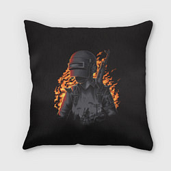 Подушка квадратная PUBG: Flame Soldier, цвет: 3D-принт