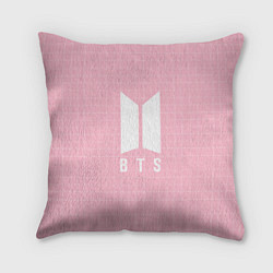 Подушка квадратная BTS: Pink Grid, цвет: 3D-принт