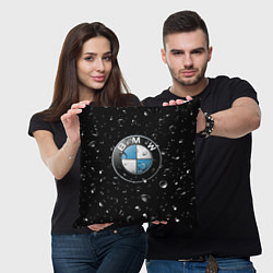 Подушка квадратная BMW под Дождём, цвет: 3D-принт — фото 2