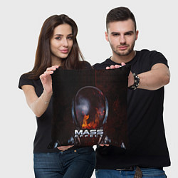 Подушка квадратная Mass Effect, цвет: 3D-принт — фото 2