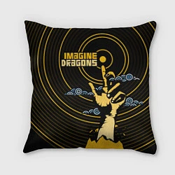 Подушка квадратная Imagine Dragons: Vinyl, цвет: 3D-принт