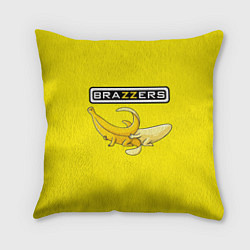 Подушка квадратная Brazzers: Yellow Banana, цвет: 3D-принт