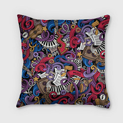 Подушка квадратная Music collage