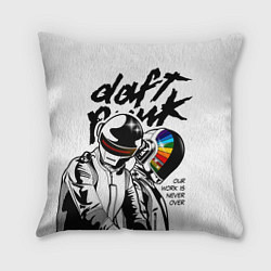 Подушка квадратная Daft Punk: Our work is never over, цвет: 3D-принт