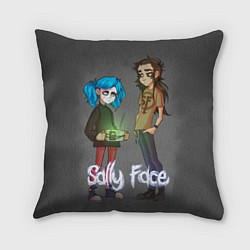 Подушка квадратная Sally Face: Friends, цвет: 3D-принт