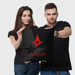 Подушка квадратная Astralis: Black Style, цвет: 3D-принт — фото 2