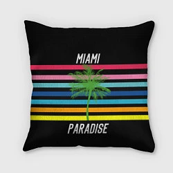 Подушка квадратная Miami Paradise, цвет: 3D-принт