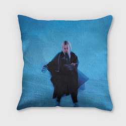 Подушка квадратная Billie Eilish: Blue Fashion, цвет: 3D-принт