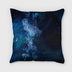 Подушка квадратная Синий космос, цвет: 3D-принт