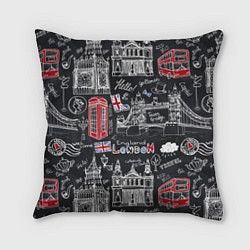 Подушка квадратная Привет Лондон