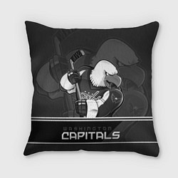 Подушка квадратная Washington Capitals: Mono, цвет: 3D-принт