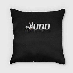 Подушка квадратная Judo, цвет: 3D-принт