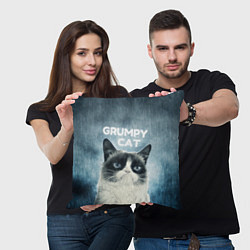 Подушка квадратная Grumpy Cat, цвет: 3D-принт — фото 2