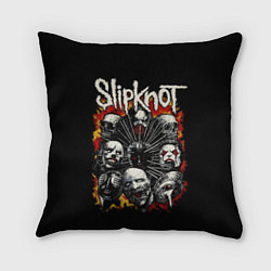 Подушка квадратная Slipknot: Faces, цвет: 3D-принт