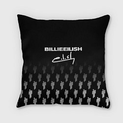 Подушка квадратная Billie Eilish: Black Autograph, цвет: 3D-принт