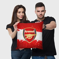 Подушка квадратная Arsenal, цвет: 3D-принт — фото 2